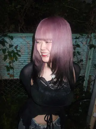 セミロング カラー AIRA/ブリーチ ‪/透明感カラーのヘアスタイル