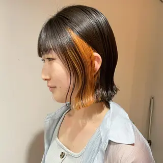 ミディアム カラー ヘアアレンジ ミズタ マイのヘアスタイル