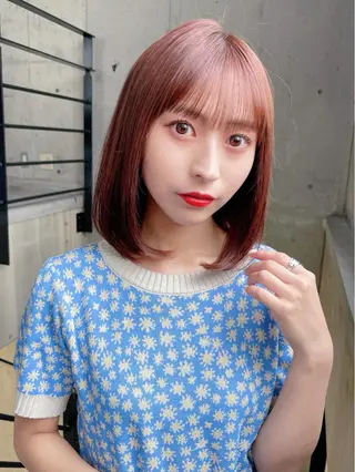 ミディアム カラー パーマ ヘアアレンジ キッズ ネイル マツエク・マツパ Lond jeloud 名古屋所属・髪質改善 の達人/杉原碧仁のヘアスタイル