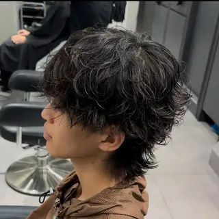 ミディアム パーマ メンズ 🐺ウルフパーマ 特化🐺/Ryoのヘアスタイル