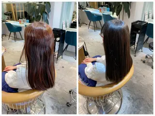 セミロング カラー 艶髪/縮毛矯正 /髪質改善千田大地のヘアスタイル