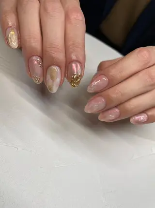 ロング カラー ヘアアレンジ キッズ ネイル マツエク・マツパ アイブロウ 福田 加奈のネイルデザイン