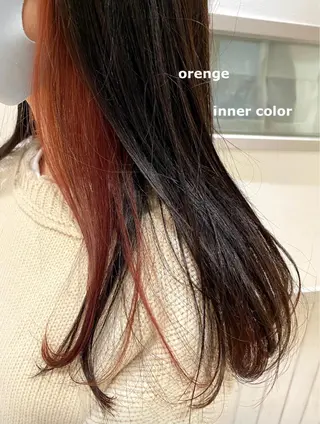 カラー 暖色カラー🍒 yume ໒꒱のヘアスタイル