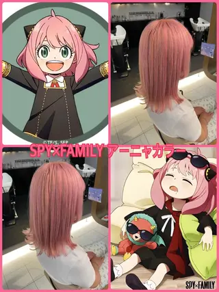 ミディアム カラー アニメオタク美容師✂ miharuのヘアスタイル