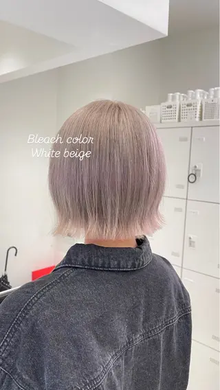 ショート カラー 🤍💕ブリーチカラ ーAyaka💕🤍のヘアスタイル