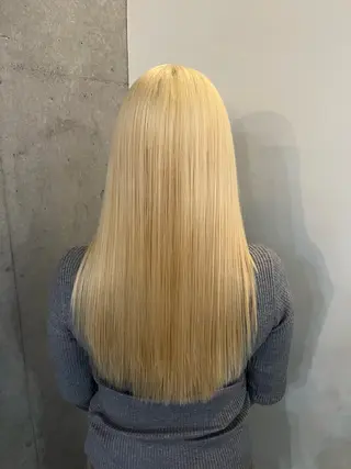 ロング カラー レイヤーカット/ハイ トーンカラー/きらのヘアスタイル