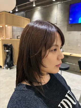 ミディアム 🌈透明感カラー 韓国 ミライ🇰🇷のヘアスタイル