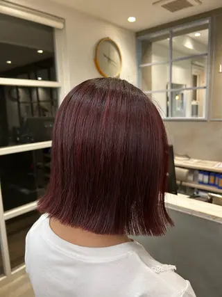 カラー miu ハイライト/一宮のヘアスタイル
