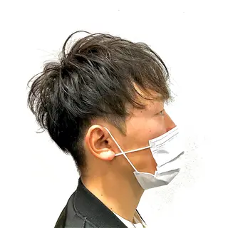 メンズ メンズパーマ/ダウン パーマ/十文字玲音のヘアスタイル