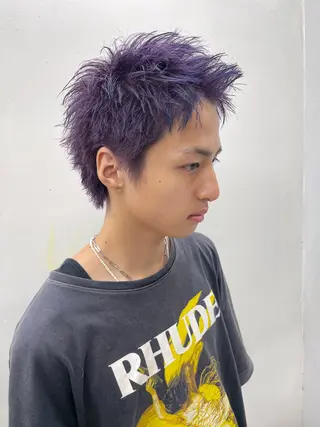 カラー メンズ 森本裕/オーナー/ スパイラルパーマのヘアスタイル