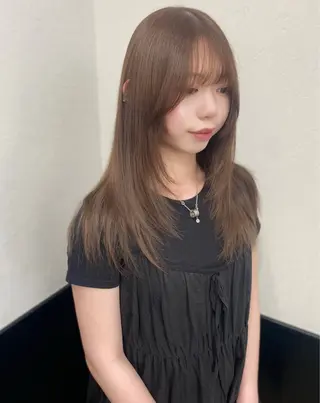 ロング カラー 渋谷🖤 艶髪🖤透明感カラーのヘアスタイル