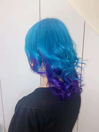 ミディアム ゆぴ☾‪/推しカラー /ハイトーンのヘアスタイル