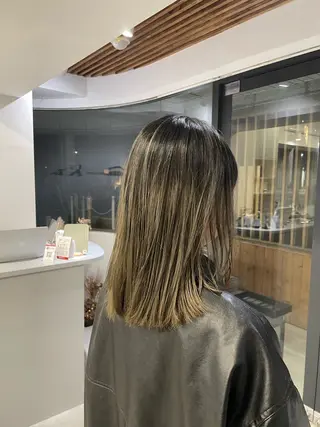 セミロング 絶対綺麗な暖色カラー 🎯あります✨増渕✨のヘアスタイル