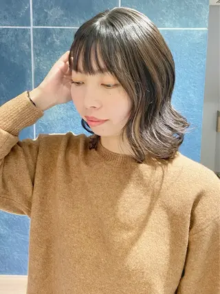 ミディアム バイエイト所属・名駅/ニュアンスパー マ/ボブ/石田のヘアスタイル