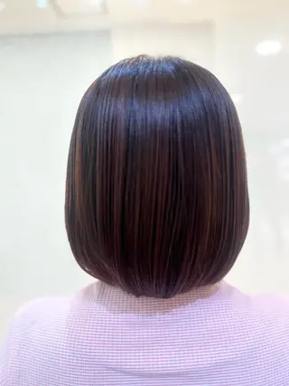 ショート カラー 艶質改善/縮毛矯正 ササキナツミのヘアスタイル