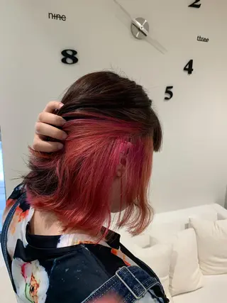 ミディアム カラー 松吉 純平のヘアスタイル