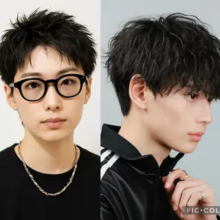 ショート カラー パーマ メンズ 美容院難民の救世主/ Gain KAKKYのヘアスタイル