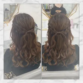 セミロング ヘアアレンジ ヘアセット/着付け 𓇼 松本 夏美𓇼のヘアスタイル