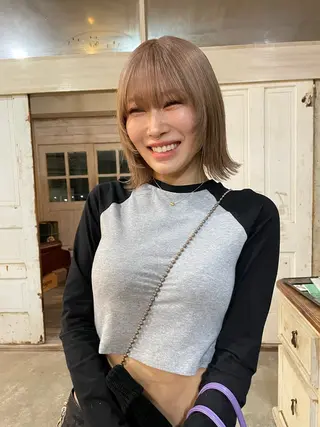 ミディアム カラー ヘアアレンジ 髪質改善/ベージュ 🍀【ヒロム】🍀のヘアスタイル