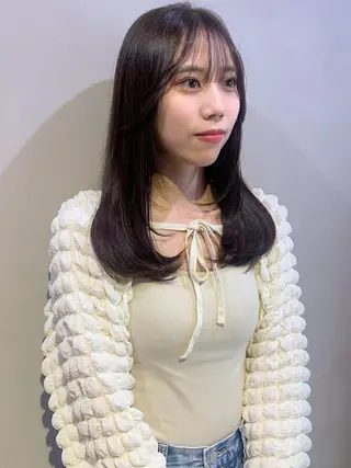 セミロング LOREN＋透明感 オリーブhirokoのヘアスタイル