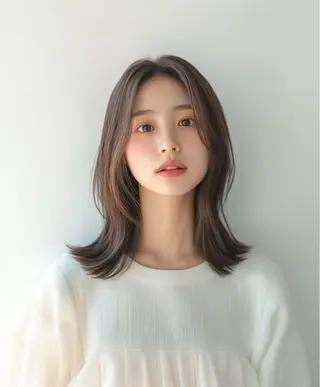 ミディアム VLOW nex the salon所属・韓国風/髪質改善/ ナガヤアキラのヘアスタイル