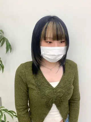 ミディアム カラー レイヤー ハイトーン 暖色⭐︎KANAKOのヘアスタイル