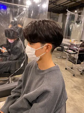 ショート パーマ メンズ 🟦ニュアンス/メン ズパーマ横浜🟦のヘアスタイル