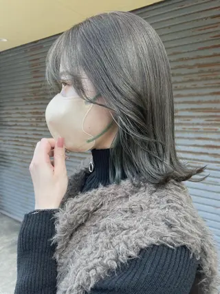 ミディアム カラー risako🇰🇷 韓国ヘア/レイヤーのヘアスタイル