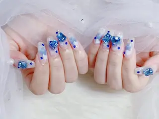 セミロング Hanaai Salon新大久保店のネイルデザイン