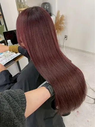 ロング ULu. 岡山駅店 髪質改善トリートメント＆ハイトーンカラー所属・SUZU/岡山/矯正 ハイトーン/レイヤーのヘアスタイル