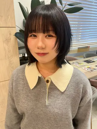 ミディアム marino/ カラー/顔周りカットのヘアスタイル