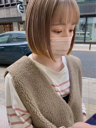 ショート カラー 広島/ボブ/レイヤー 🌿‬wakabaのヘアスタイル