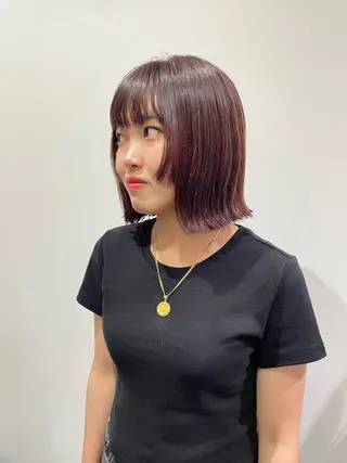 ミディアム カラー 稲垣 熙のヘアスタイル