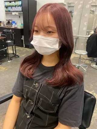 セミロング カラー 💗💗韓国レイヤー yu-ki💗💗のヘアスタイル