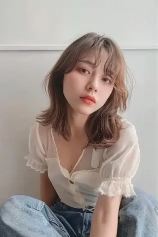 ミディアム カラー 似合わせ× トレンド/YUTOのヘアスタイル