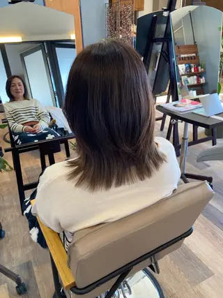 セミロング 中野 紹江のヘアスタイル