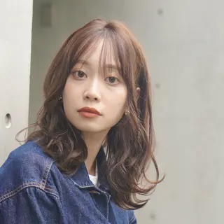 ミディアム 池田識之 髪質改善のヘアスタイル