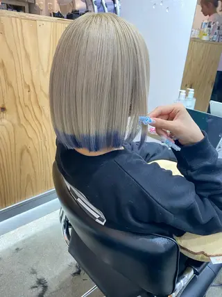 ミディアム カラー SALOWIN新宿三丁目【サロウィン】所属・レイヤー🔶髪質改善 🔶透明感カラー青木のヘアスタイル