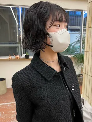 ミディアム パーマ 矢場町/栄/上前津/ 佐藤祐希のヘアスタイル