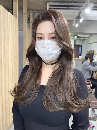 ロング カラー 韓国レイヤー/ 顔周り💕田中将吾のヘアスタイル