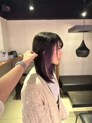 ミディアム カラー 🐺ウルフオタク🐺 ハイトーン/moeのヘアスタイル