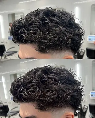 パーマ メンズ 断髪刈舞所属・フェード・メッシュ ハイトーン/fumaのヘアスタイル