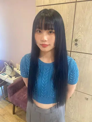 ロング カラー あいさ🤍ムラ無しカ ラー🤍のヘアスタイル