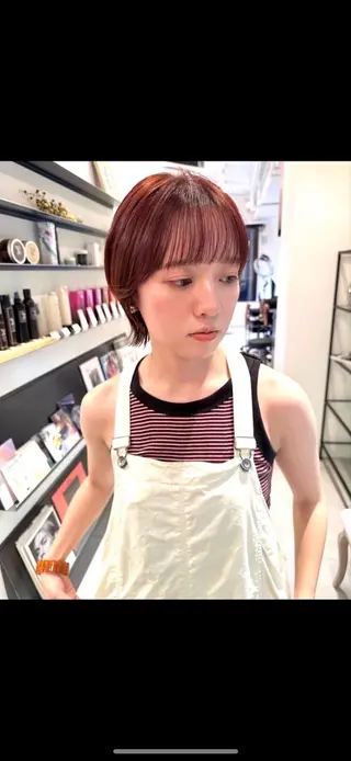 ショート カラー 磯　亜由香 🌷ブリーチのヘアスタイル