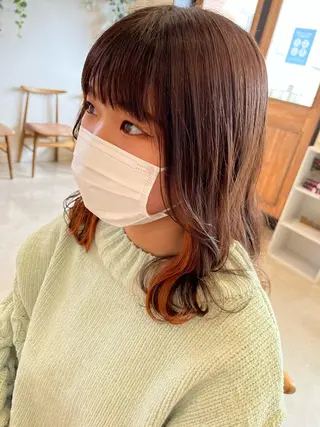 ミディアム 透明感カラー🤎 中川智帆のヘアスタイル