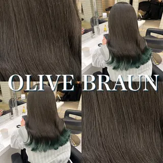 セミロング 寒色＆ブリーチ特化 寒色MiOのヘアスタイル