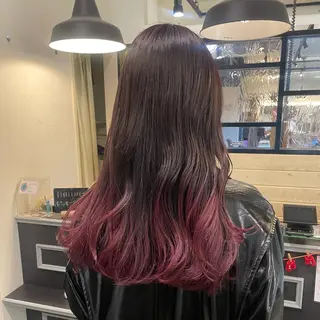 セミロング カラー スナコザワ レナのヘアスタイル