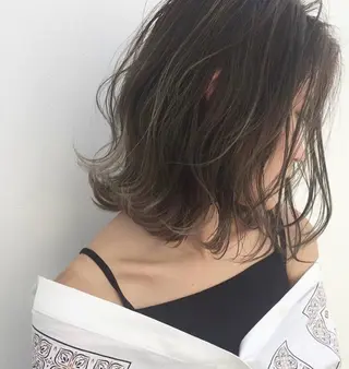 ミディアム 山口生真 ✂︎小顔矯正カットのヘアスタイル