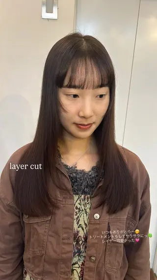 ロング レイヤーカット大人気 //吉田百花のヘアスタイル
