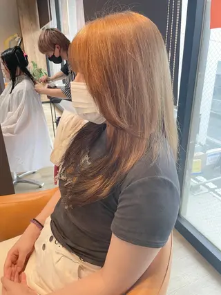 ロング カラー 髪質改善/ブリーチ 田代 龍我のヘアスタイル